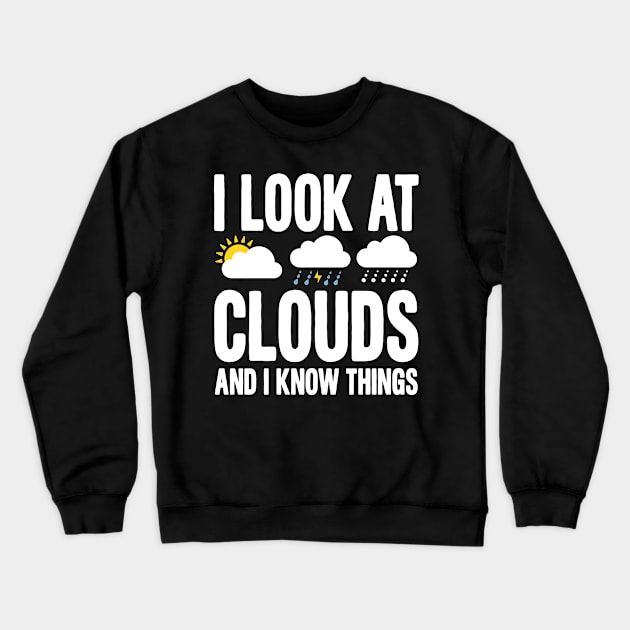 I Look At Clouds And I Know Things Crewneck Sweatshirt by AngelBeez29